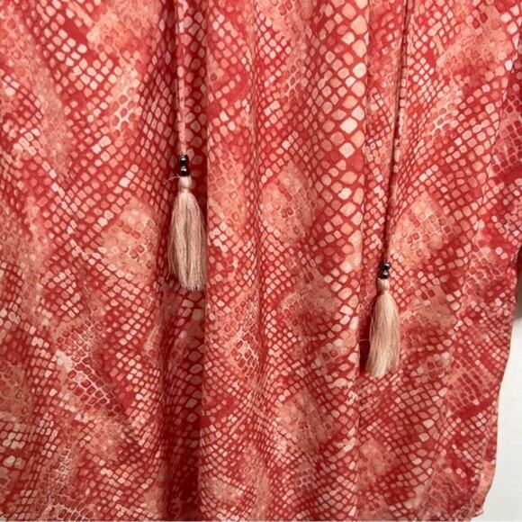 Haute Hippie Tribe Light Coral Pink Python Dress Size 1X - Picture 11 of 16